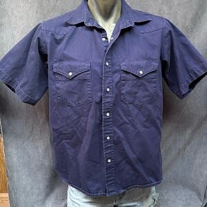 Pearl snap western work shirt shirt sleeve cotton men’s large